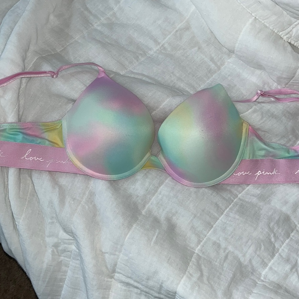 Multi colored push up bra